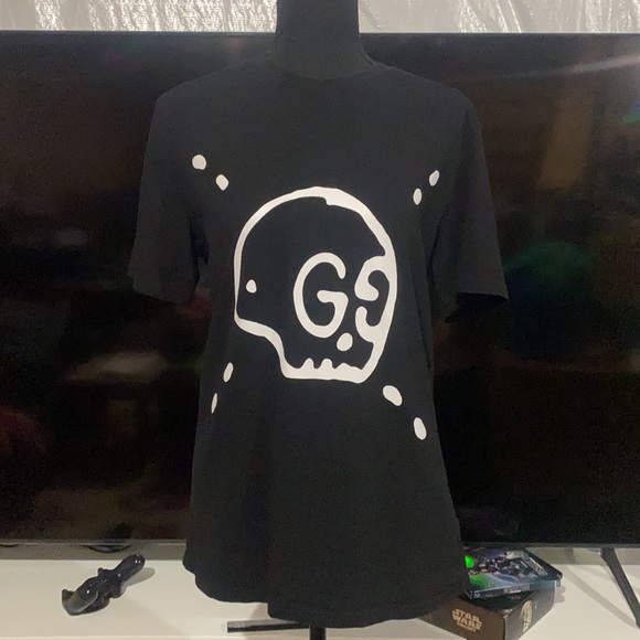 Gucci Other - Gucci Skull Logo XL 100% Cotton Black Graphic T-Shirt